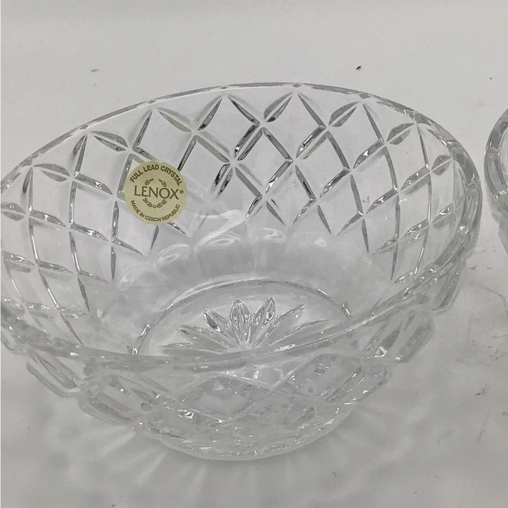 Two Lenox Lead Crystal Clear Bowls